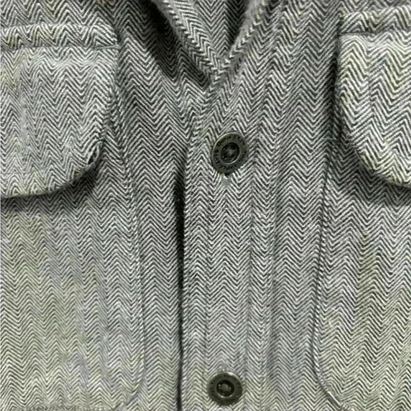 Prana Lybek Long Sleeve Button Front Casual Shirt Gray Mens Organic Cotton Small - Picture 4 of 10